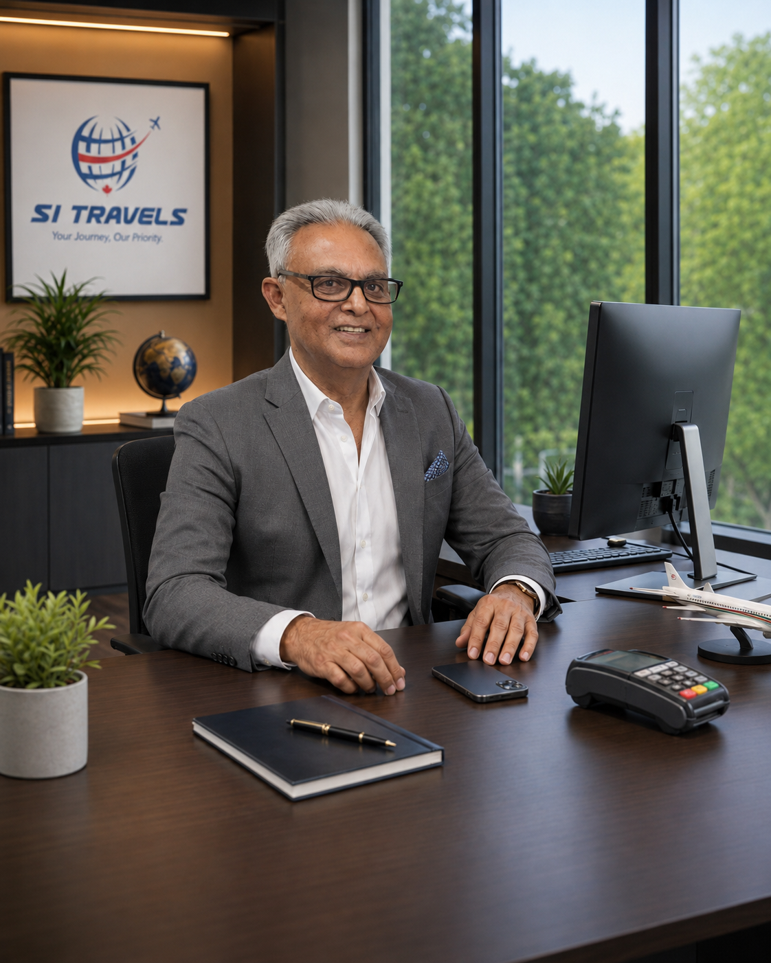 Bashir Ahmed at the SI Travels office today.