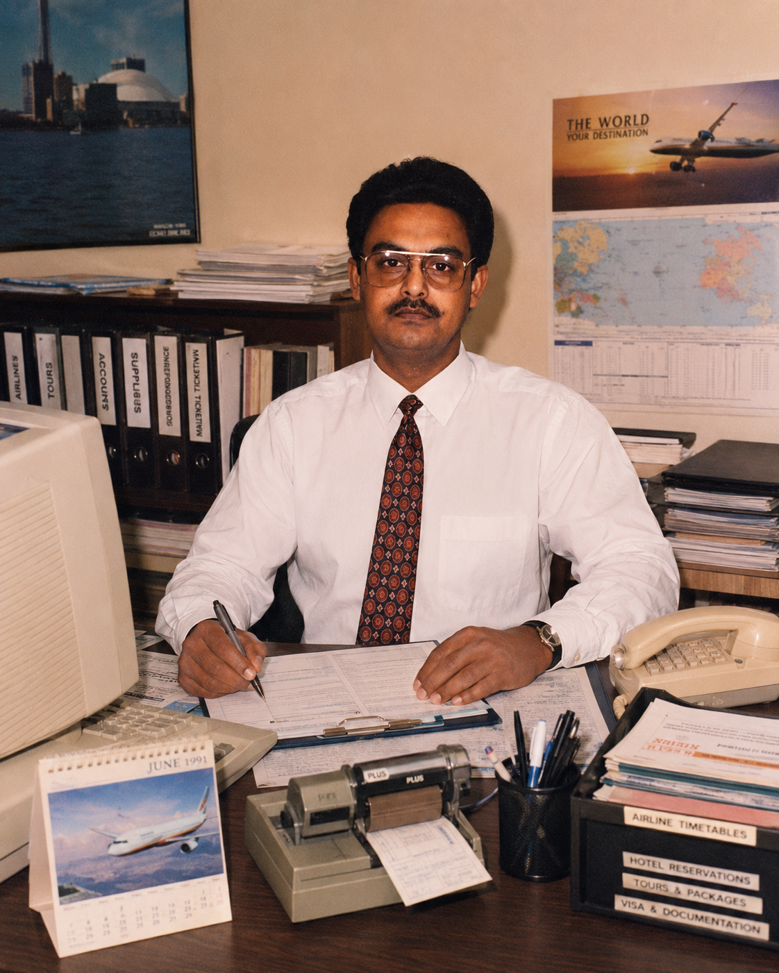 Bashir Ahmed in the early days of SI Travels.